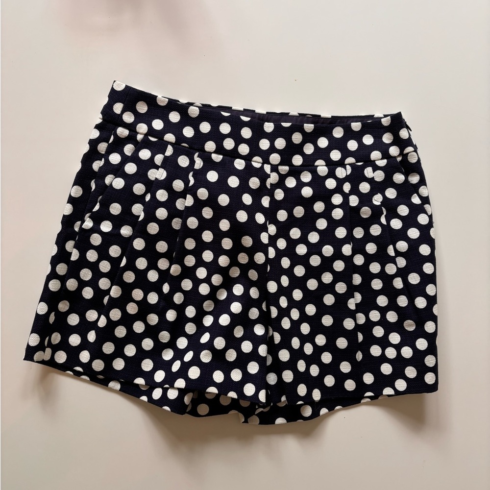 J. Crew High Waist Black and White Polka Dot Shorts
